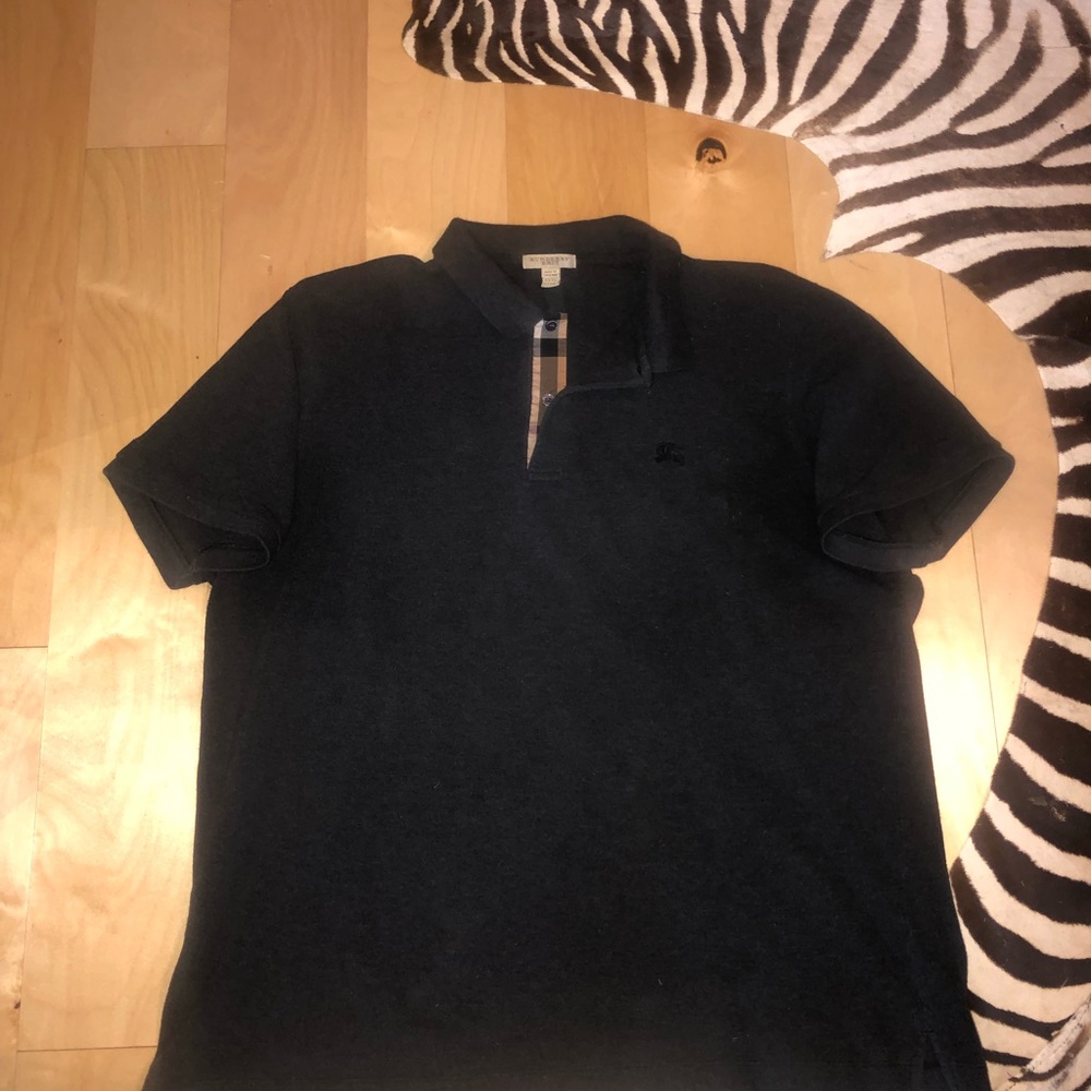Dark Grey Mens  Burberry Polo